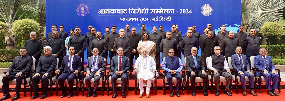 Union Home Minister and Minister of Cooperation Shri Amit Shah addresses the inaugural session of the two-day ‘’Anti-Terrorism Conference-2024′