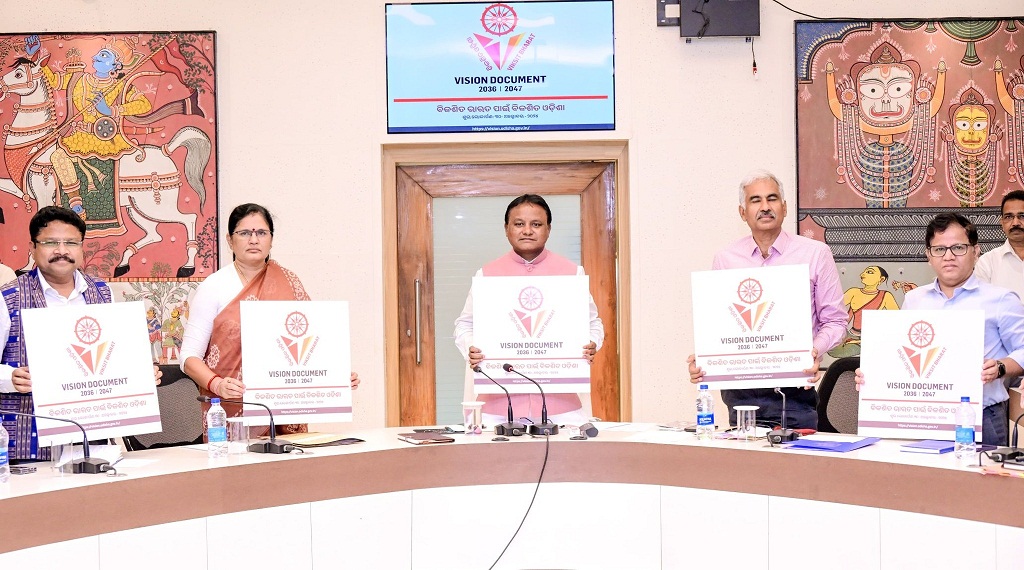 Odisha Chief Minister unveiled the logo and web portal for Odisha vision document.