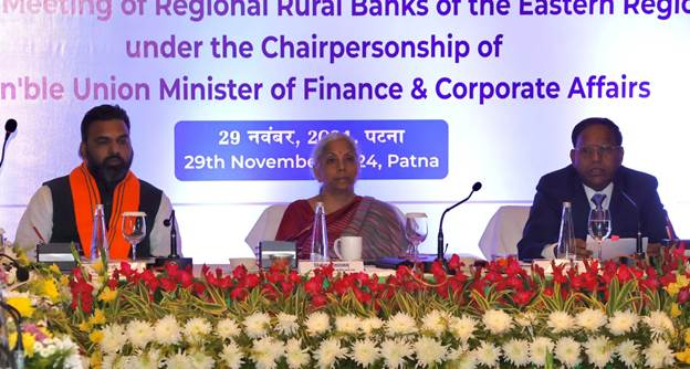 Union Minister for Finance and Corporate  chairs meeting to review the performance of eight Regional Rural Banks  in Eastern Region