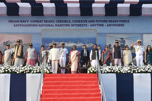 PRESIDENT OF INDIA ATTENDS NAVY DAY CELEBRATION AT PURI