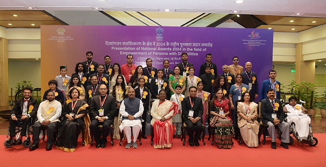 PRESIDENT OF INDIA PRESENTS NATIONAL AWARDS FOR THE EMPOWERMENT OF PERSONS WITH DISABILITIES FOR THE YEAR 2024
