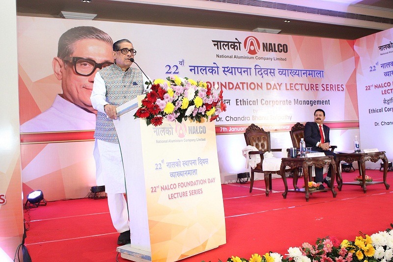 Noted Scholar & Spiritual Thinker  Chandra Bhanu Satpathy delivered the 22nd edition of NALCO Foundation Day Lecture