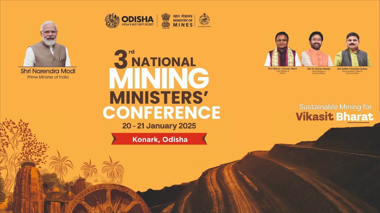 Mines Ministry to Host 3rd National Mines Ministers’ Conference in Odisha