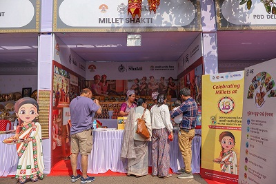 Millet Shakti stalls spread the goodness of Shree Anna during Pravasi Bharatiya Divas Convention- 2025