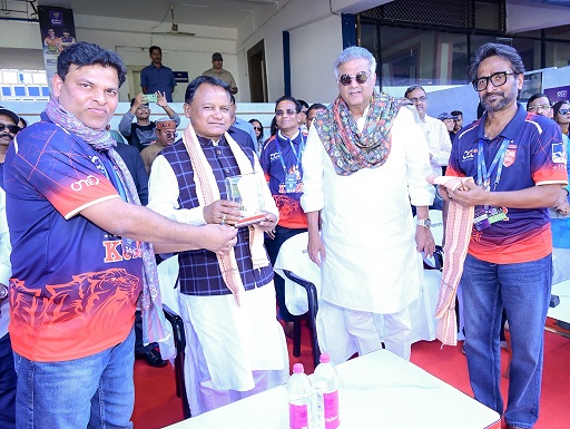Odisha Chief Minister  attended the Celebrity Cricket League at Barabati Stadium