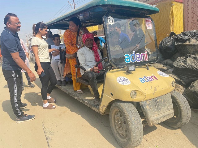 Adani Group Champions Sustainability and Service at Mahakumbh : Electric Golf Carts Serve Over 3 Lakh Devotees