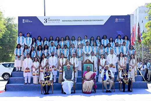 PRESIDENT OF INDIA GRACES CONVOCATION CEREMONY OF NATIONAL FORENSIC SCIENCES UNIVERSITY