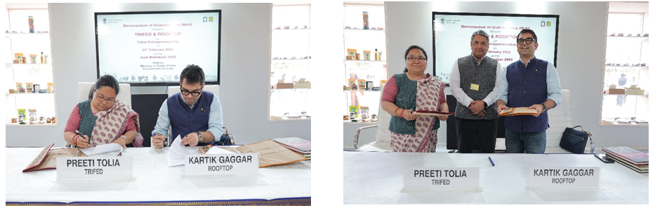 TRIFED signs MoU with Rooftop to facilitate skill enhancements of tribal artisans and facilitating their businesses