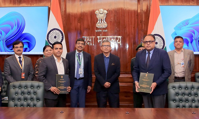 Ministry of Defence signs ₹697.35 Cr contracts with ACE Ltd & JCB India Ltd for procurement of 1868 Rough Terrain Fork Lift Truck for Armed Forces