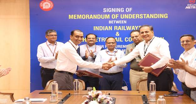 Indian Railways and DMRC Sign MoU for Automatic Wheel Profile Measurement Systems