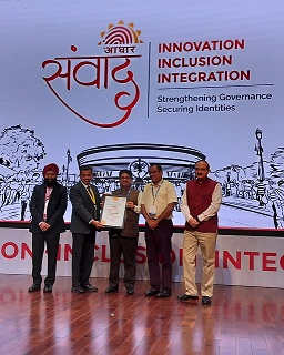 OCAC Receives Dual Honours from UIDAI at Aadhaar Samvaad 2025