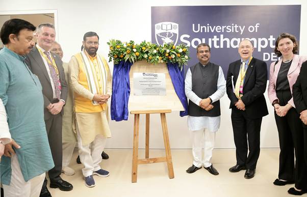 Shri Dharmendra Pradhan along with Shri Nayab Saini inaugurated India campus of University of Southampton in Gurugram