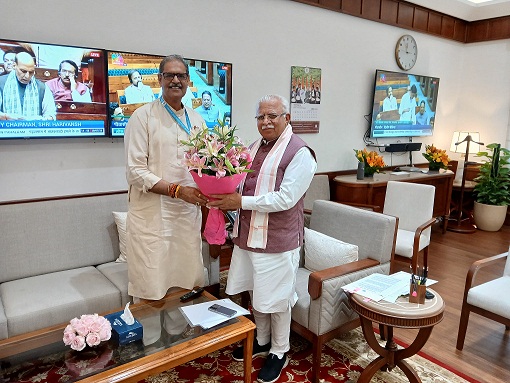 Hon’ble Deputy CM Shri K V Singh Deo met Hon’ble Union Power Minister Shri Manohar Lal