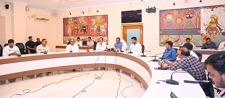 Odisha Chief Minister Mohan Charan Majhi has Reviews Odisha Flood Damage