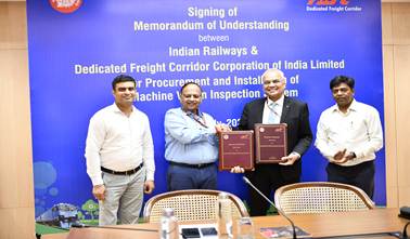 Indian Railways and DFCCIL Sign MoU to Enhance Train Safety with AI/ML Based Inspection System