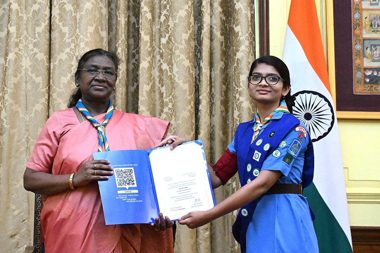 PRESIDENT OF INDIA PRESENTS SCOUTS/GUIDES/ROVERS/RANGERS AWARD CERTIFICATES FOR THE YEARS 2018-2021