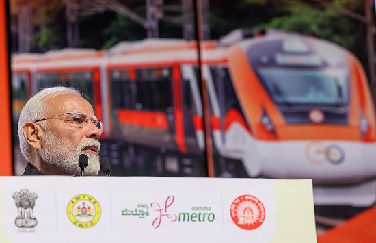 Prime Minister Shri Narendra Modi inaugurates, lays foundation stone of metro projects worth around Rs 22,800 crore in Bengaluru