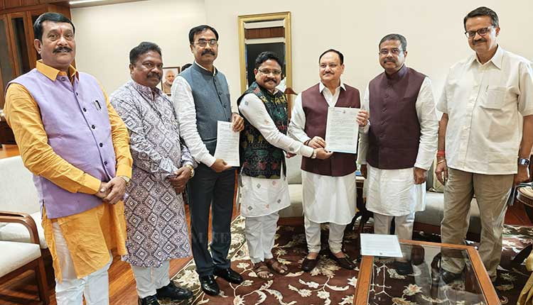 Odisha Health Minister Meets Union Minister JP Nadda