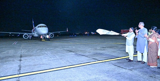 Odisha Chief Minister has inaugurated the Bhubaneswar to Jharsuguda flight service