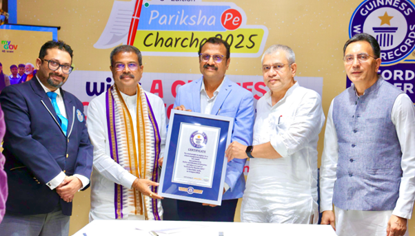PM Shri Narendra Modi’s Pariksha Pe Charcha 2025 conferred with Guinness World Record for most registrations in one-month
