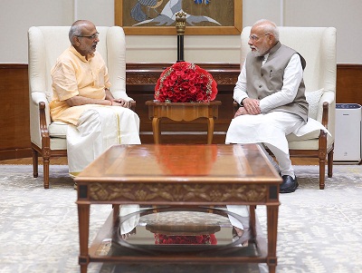 NDA’s Vice Presidential nominee Thiru CP Radhakrishnan Ji meets Prime Minister