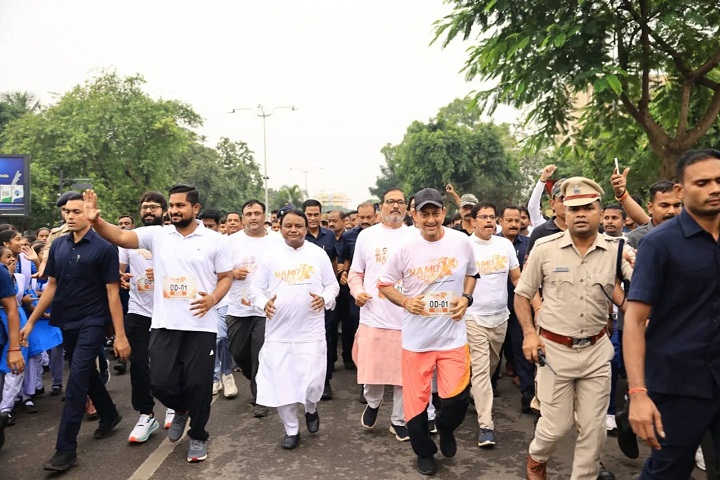 Odisha CM Leads ‘Namo Yuva Run’ in Bhubaneswar
