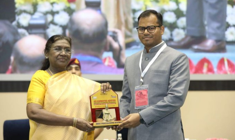 Mayurbhanj district has earned the Best Performing District Award under the Adi Karmayogi Abhiyan