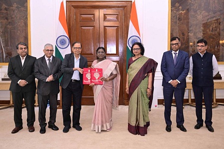 Sixteenth Finance Commission submits its Report for the award period from 2026-27 to 2030-31 to the President of India