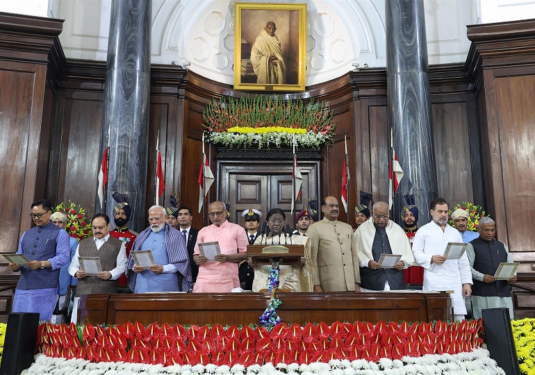 Prime Minister participates in Constitution Day Celebration at Central Hall of Samvidhan Sadan