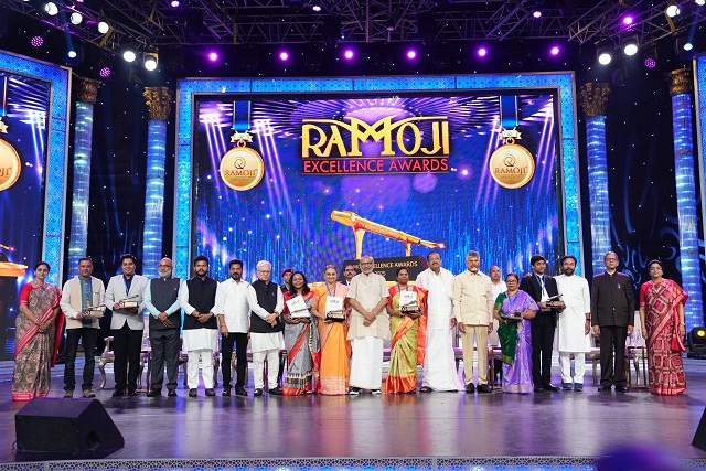 Vice-President Shri C. P. Radhakrishnan Graces the Inaugural Ramoji Excellence Awards 2025