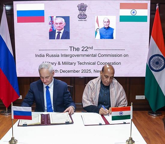 Raksha Mantri and his Russian counterpart co-chair 22nd India-Russia Inter-Governmental Commission on Military & Military Technical Cooperation Meeting