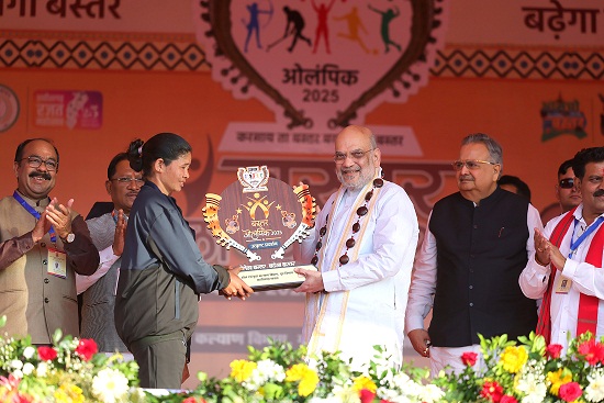 Union Home Minister and Minister of Cooperation Shri Amit Shah addresses the closing ceremony of Bastar Olympics
