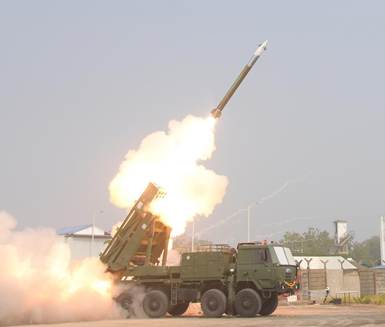 DRDO successfully conducts maiden flight test of Pinaka Long Range Guided Rocket
