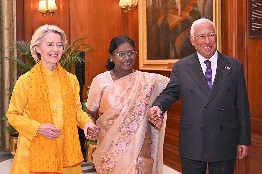 PRESIDENT OF INDIA HOSTS PRESIDENT OF THE EUROPEAN COUNCIL AND PRESIDENT OF THE EUROPEAN COMMISSION