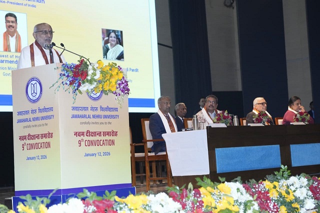 Vice-President Shri C. P. Radhakrishnan Addresses 9th Convocation of Jawaharlal Nehru University