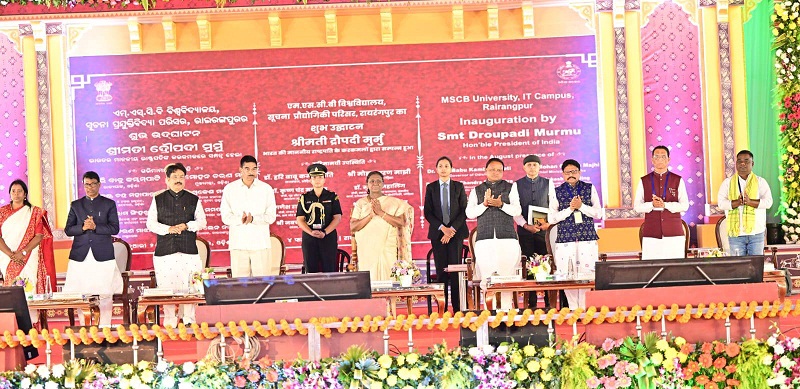 President Murmu Unveils Projects for Education, Health, and Tribal Welfare