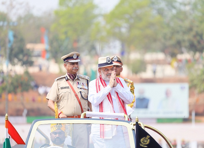 Union Home Minister and Minister of Cooperation, Amit Shah addresses 57th Raising Day ceremony in Mundali, Odisha