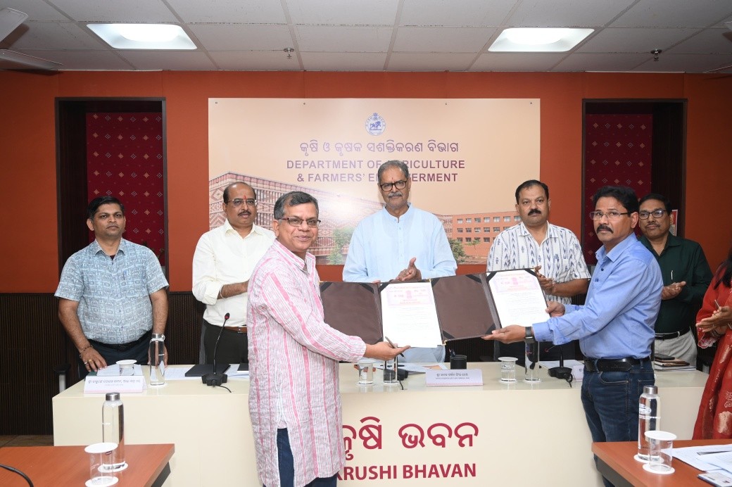 Government of Odisha has signed a MoA with Watershed Support Service and Activities Network