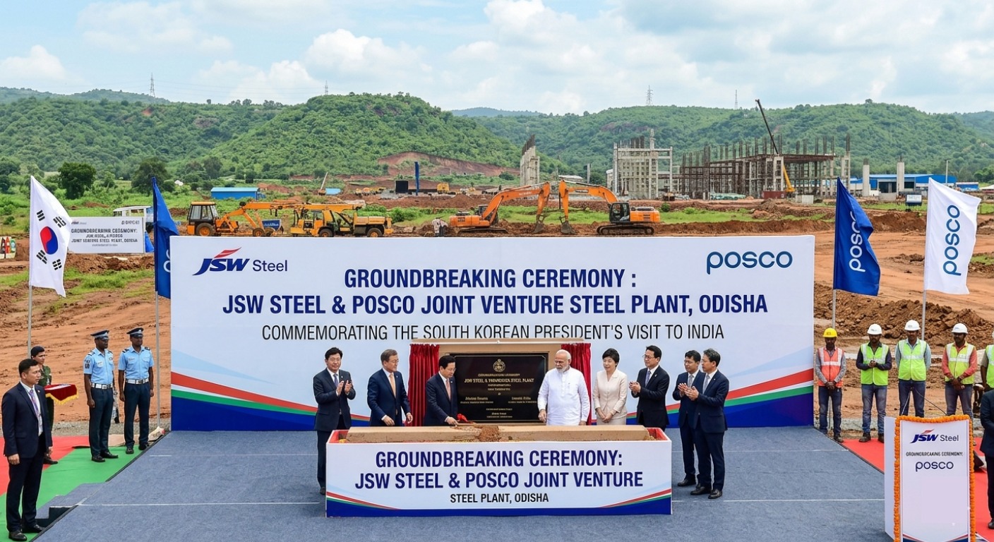 POSCO Group  has signed a final agreement with JSW Steel to jointly invest 10.7 trillion won ($7.3 billion) to build a steel plant