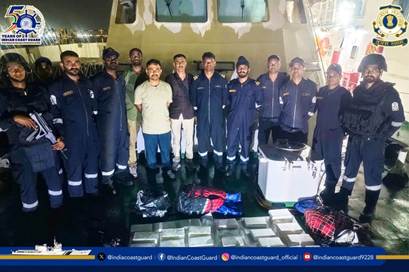 Indian Coast Guard Conducts Anti-Smuggling Operation off Mundra Coast in Gujarat