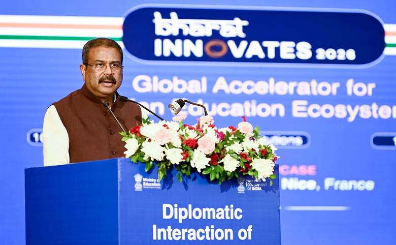 Dharmendra Pradhan addresses the Bharat Innovates 2026 High-level Diplomatic Conclave