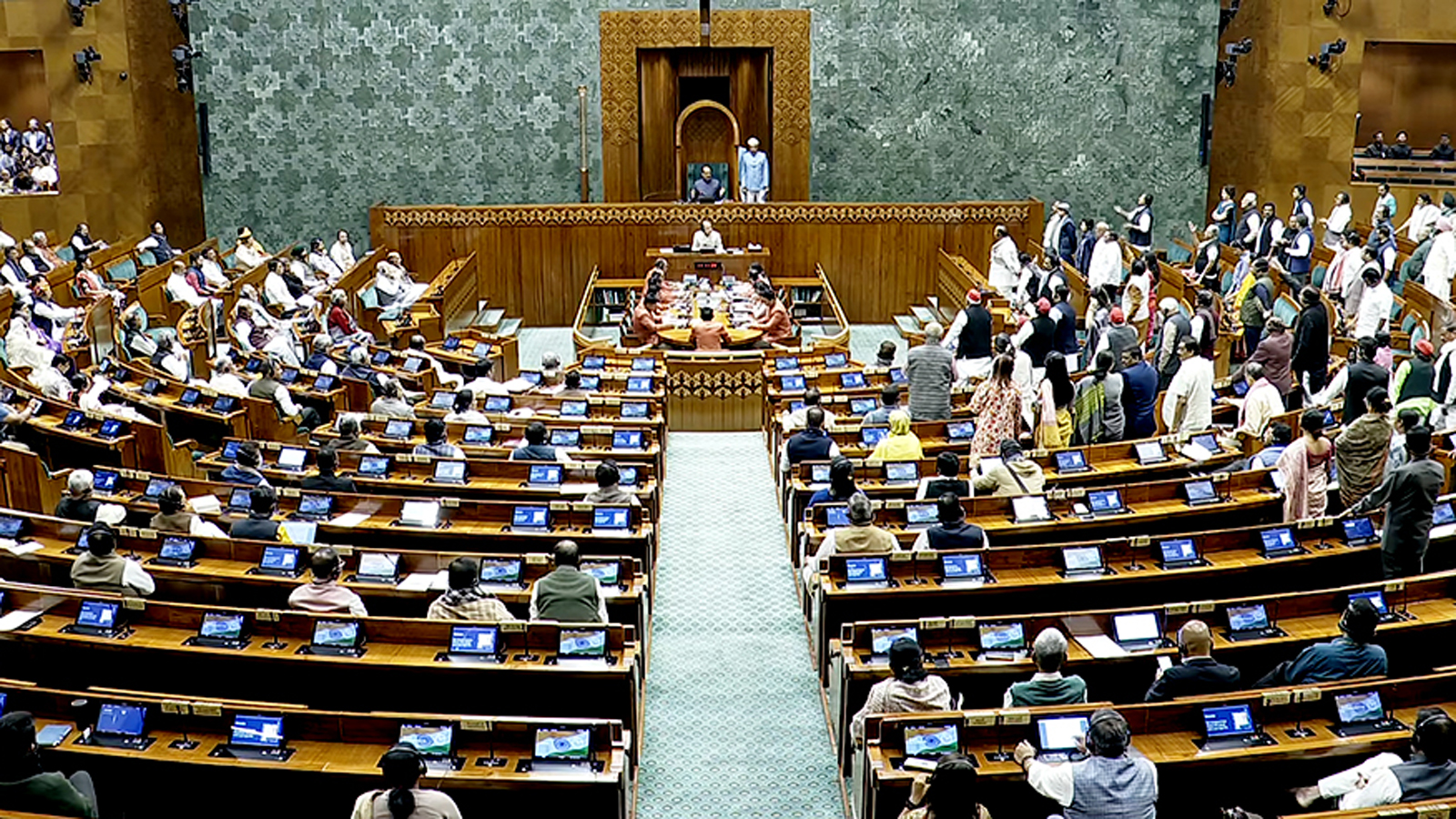 Lok Sabha witnessed intense pandemonium during the morning hours of the Monsoon Session