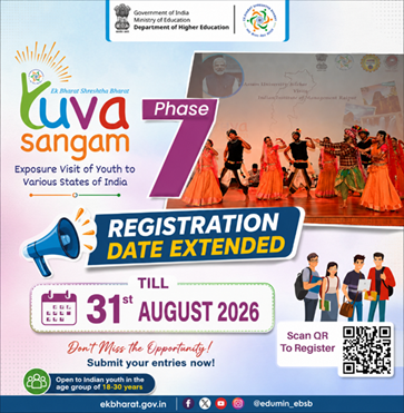 Registration Deadline for Yuva Sangam Phase VII Extended till August 31, 2026