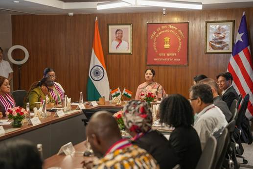 MINISTER OF WOMEN AND CHILD DEVELOPMENT MEETS PARLIAMENTARY DELEGATION FROM THE REPUBLIC OF LIBERIA